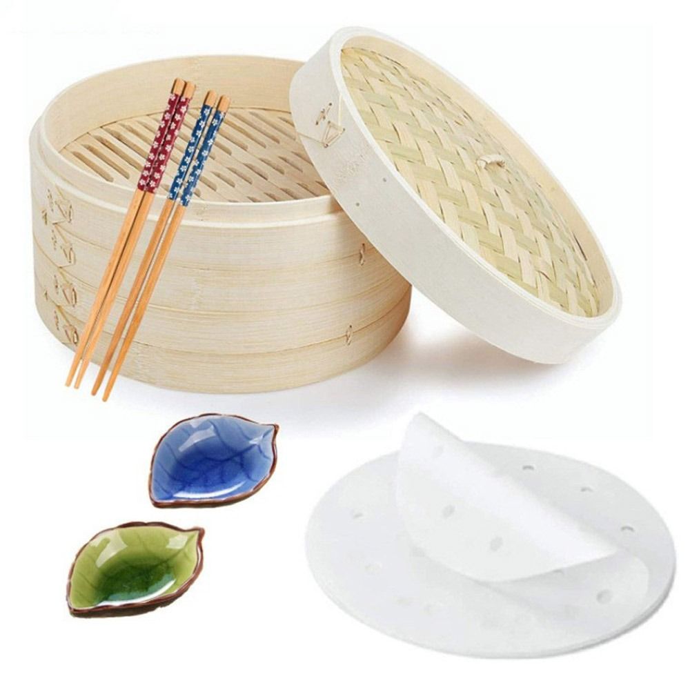 Bao Steamer Bamboo - Keranjang Kukusan Bambu Cina untuk Memasak