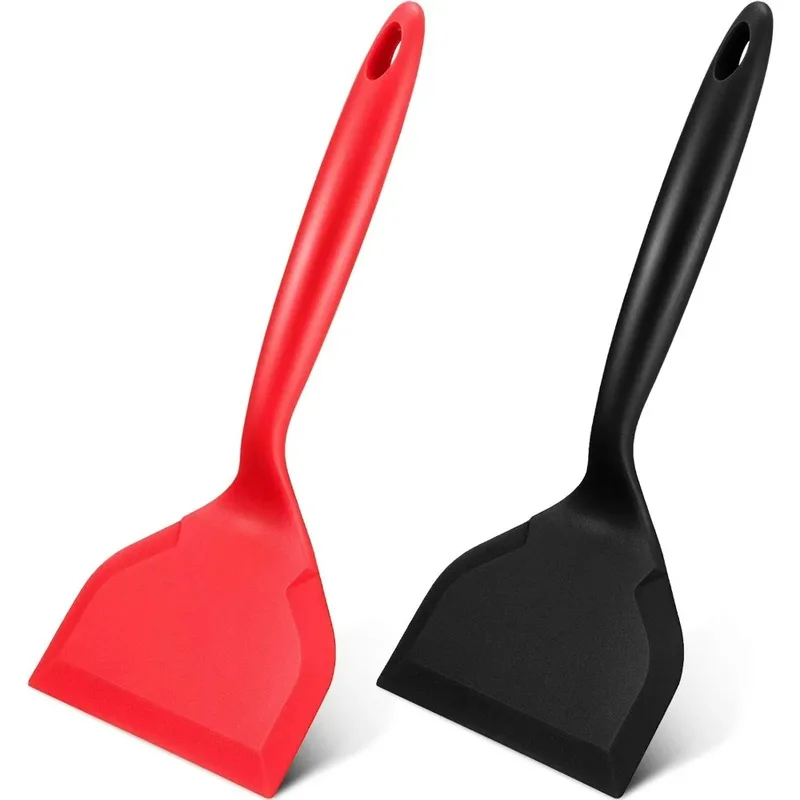 Okonomiyaki Spatula - Spatula Silikon Anti Lengket, Pengaduk Lebar