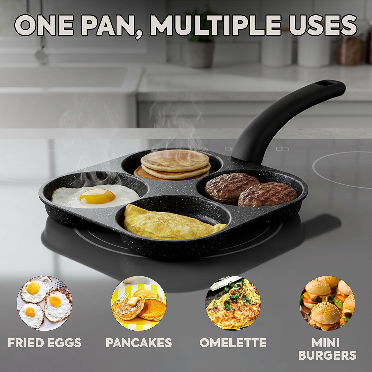 Egg Waffle Pan - Wajan Penggorengan Telur Anti Lengket, Wajan