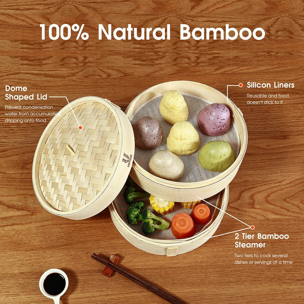 Keranjang kukus bambu, keranja - Bao Steamer Bamboo ulasan dan harga