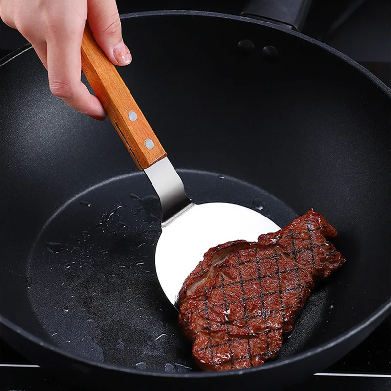 Sekop Teppanyaki Gagang Kayu S - Okonomiyaki Spatula ulasan dan harga