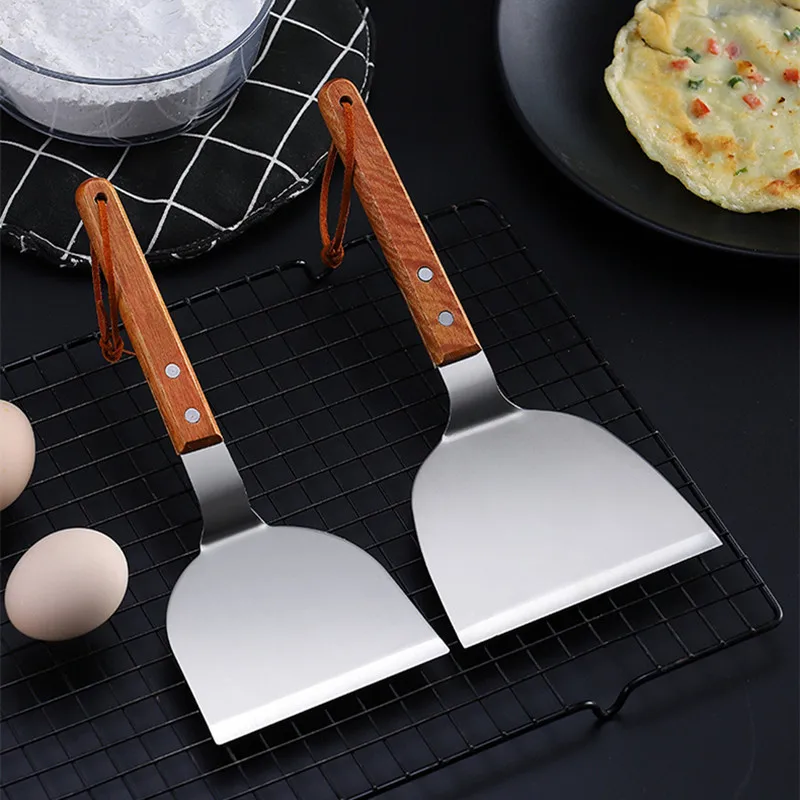 Sekop Teppanyaki Gagang Kayu S - Okonomiyaki Spatula ulasan dan harga