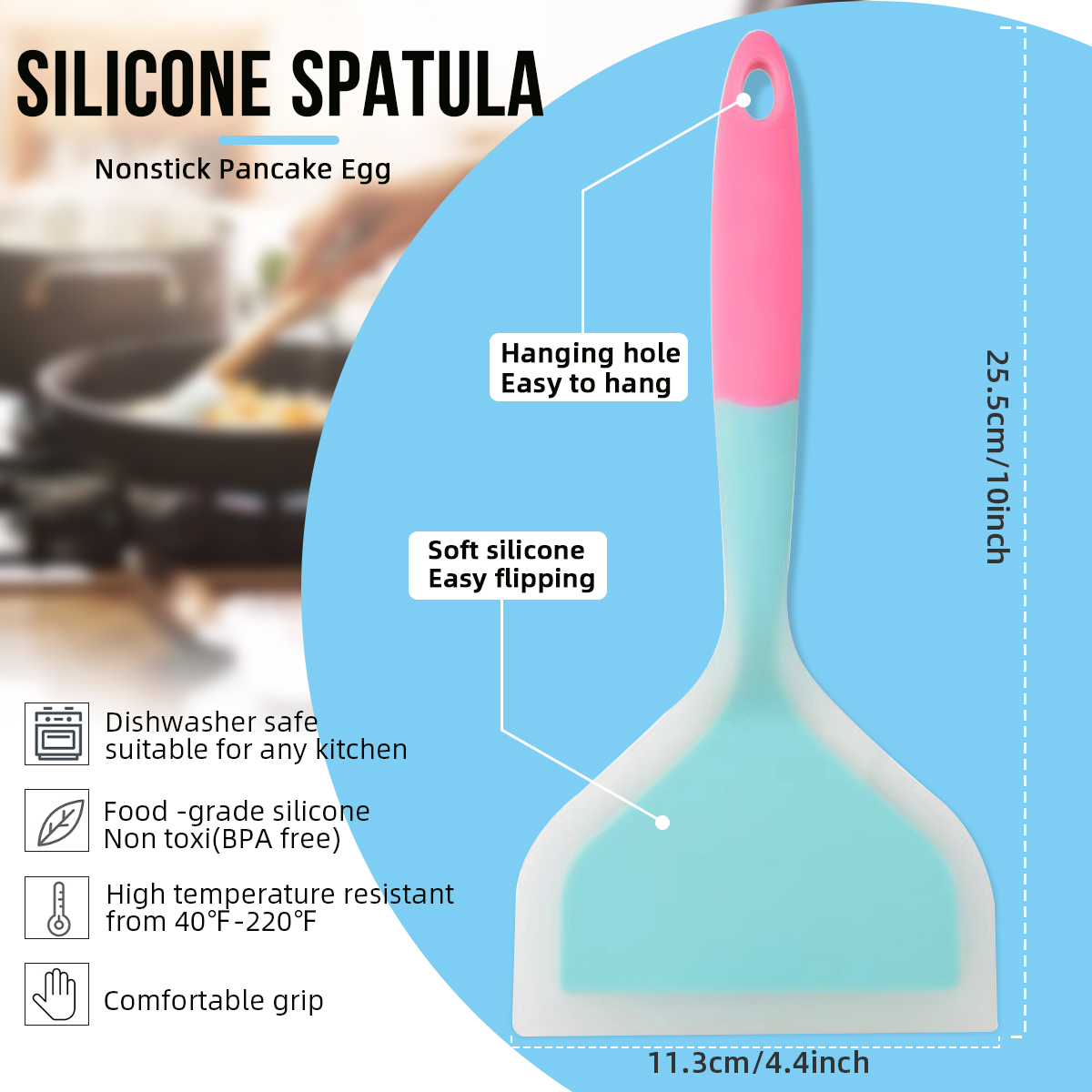 Spatula Silikon Perlengkapan M - Okonomiyaki Spatula ulasan dan harga