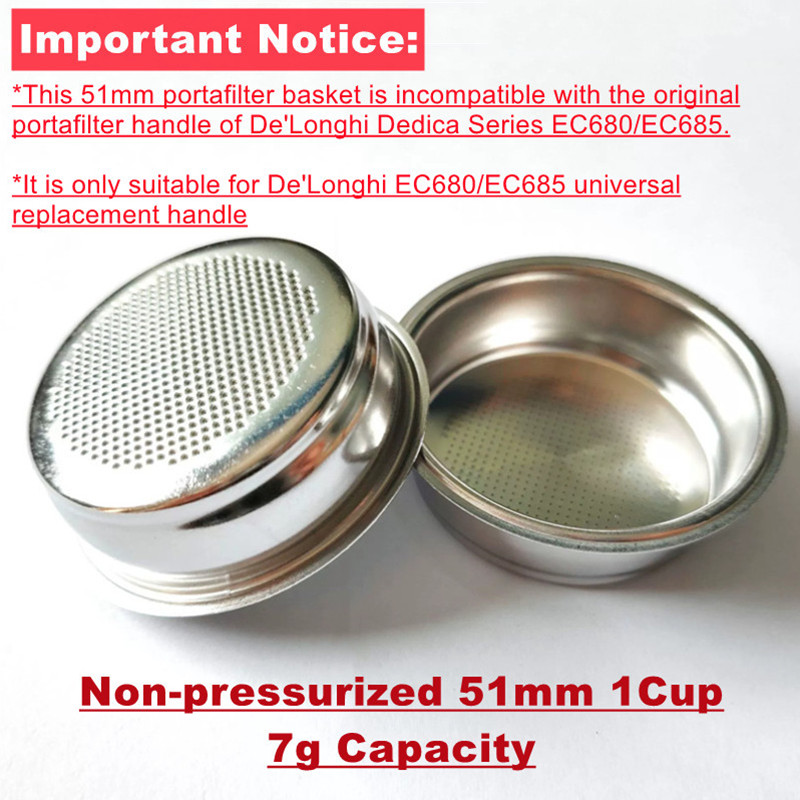 51mm Portafilter tanpa dasar k - Delonghi Espresso Magnifica ulasan dan harga